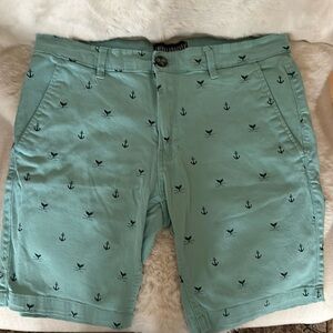 Seafoam Green Vintage Style Mens Shorts